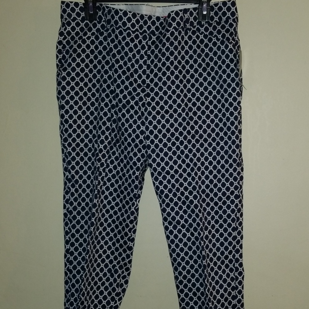 Navy and White Capris